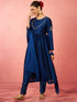 Women's Blue Silk Anarkali Kurta Set
